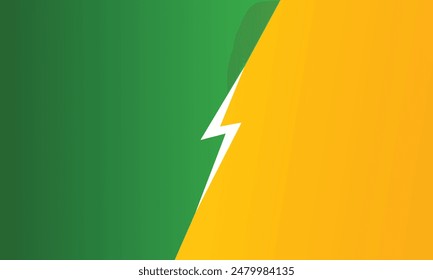 Moderno versus fondo de batalla. Vs titular de batalla con el rayo. Competiciones entre concursantes, luchadores o Equipos. Ilustración vectorial.
