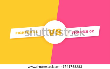 Modern versus battle background. Vs battle headline. Competitions between contestants, fighters or teams. Vector illustration.