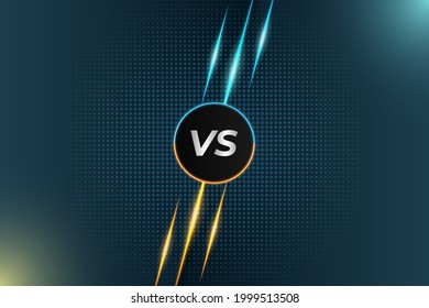 Modern Versus Sports Battle Competition Minimalist Diagonal Glow Orange and Blue Background