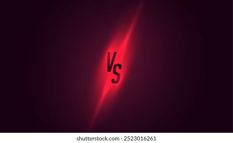 banner moderno versus comparativo com efeito de luz brilhante vetor