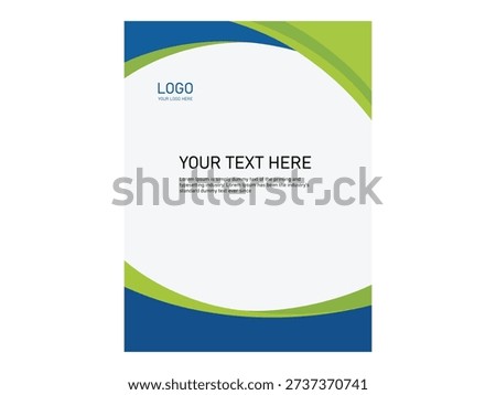 Modern vertical abstract background with wave shapes. Excellent for business, presentation, flyer, document. Customizable text area.