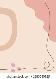 Moderner vertikaler Hintergrund mit abstrakten Formen. Vektorillustration von Hand gezeichnet.