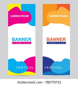 Modern vertical banner colorful