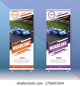Modern vertical banner design for Advertising, sports, events