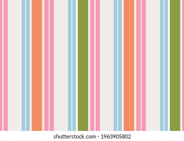 Modern Vertical bold stripes. Abstract orange, green,pink,blue stripes with halfwhite  background. Wrapping paper. 