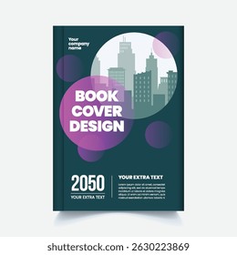 Modern vertical Book cover template for annual report, magazine cover, booklet, portfolio, flyer or poster design, suitable for Business and corporate brochure, leaflet cover geometric layout design