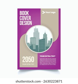 Modelo de capa de livro vertical moderno para relatório anual, capa de revista, livreto, portfólio, folheto ou cartaz, adequado para negócios e brochura corporativa, capa de folheto design de layout geométrico