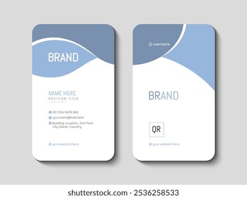 Modern vertical business card design template