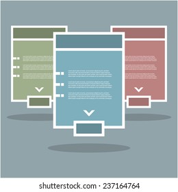 Modern vertical flat banners, Vector EPS10, 