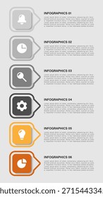 Diseño de Plantilla de infografía de Vertical moderna para visualización de datos de negocios y marketing.