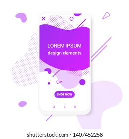 Modern vertical mobile liquid abstract shape 