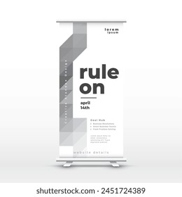 Plantilla moderna de la cubierta del soporte del rollo de la Vertical para el Vector de la promoción del negocio