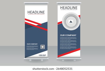 Moderne vertikale Roll-Up-Banner-Vorlage für Firmenveranstaltungen