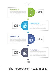 Modern Vertical Timeline Infographics With 04 Steps