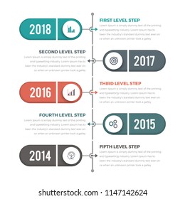 Modern Vertical Timeline Infographics