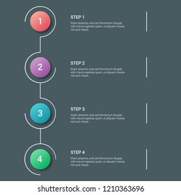 Modern Vertical Vector Abstract Step Lable Infographic Elements.can Be Used For Workflow Layout, Diagram, Number Options, Web Design. Illustration ,EPS10