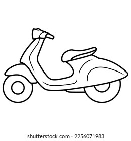 modern vespa bike vector illustration