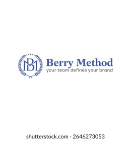 Modern and vibrant Berry Method logo design symbolizing freshness, vitality, and innovation. Perfect for wellness brands, skincare lines, or health-focused lifestyle companies.
