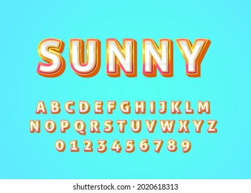 modern and vibrant font style effect, set of number and alphabet with 3d look