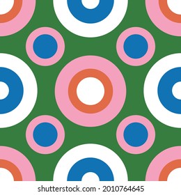 Moderner, lebendiger Polka-Dot - Nahtloser Musterhintergrund