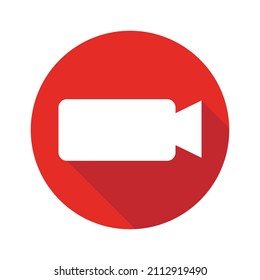 Modern video camera icon. Vector.