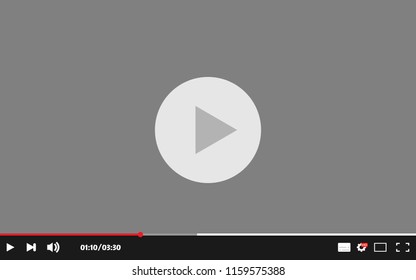 Modern video player design template for web and mobile apps flat style. Vector illustration. Modern video player design template for web and mobile apps flat style. Vector illustration