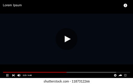 Modern video player design template for web and mobile apps. Modern video player design template for web and mobile apps.