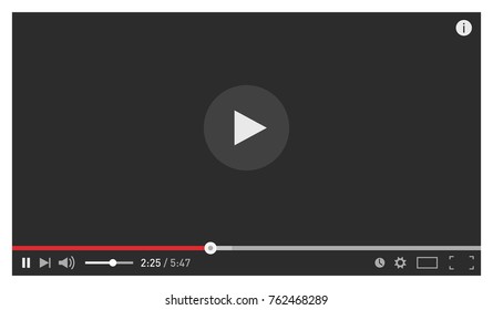 Vektor Stok Template desain pemutar video modern untuk (Tanpa Royalti)  762468289 | Shutterstock