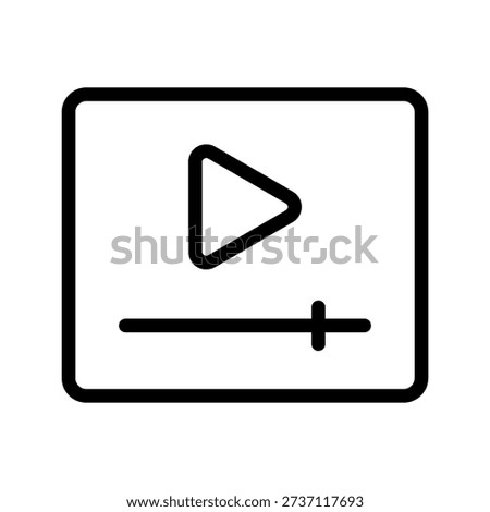 Modern Video Player Icon Set for High Definition Streaming and Multimedia Apps