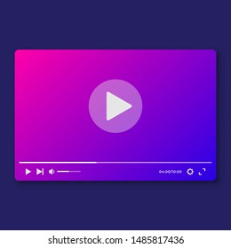 Modern Video Player Interface Template for Web and Mobile Apps