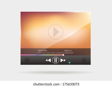 Modern video player interface for web.