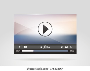 Modern video player interface for web.