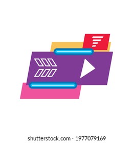 modern video player template isolated