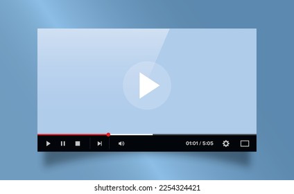Modern video player. Vector illustration 10 EPS.