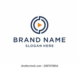 Modern Video Vector, play button logo template, cinema logo, film vector, play logo, music logo