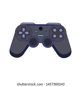 Modern videogame console gamepad with buttons vector illustration graphic design