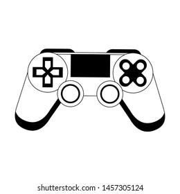 Modern videogame console gamepad with buttons vector illustration graphic design