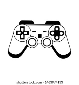 Modern videogame console gamepad with buttons vector illustration graphic design