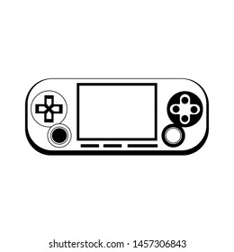 Modern videogame console portable with screen and buttons vector illustration graphic design