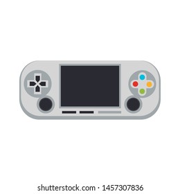 Modern videogame console portable with screen and buttons vector illustration graphic design