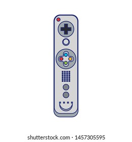 Modern videogame remote control isolated device vector illustration graphic design
