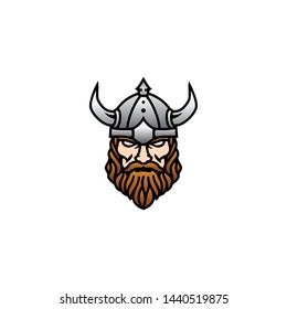 Modern Viking Head Face for Esports Logo design