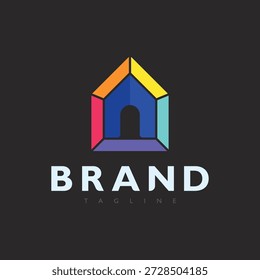 Diseño de logotipos de arquitectura de villas modernas para negocios de propiedades y construcción de lujo