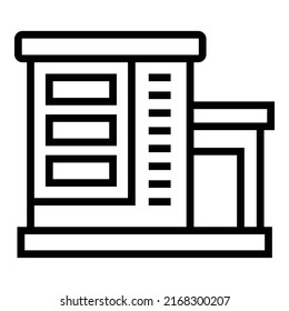 Modern villa icon outline vector. Cottage building. Real estate