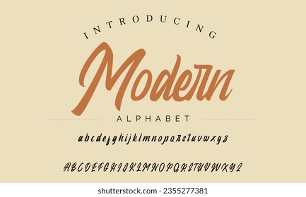 Modern Vintage Brush Script Modern Alphabet. Retro Typeface. Textured unique brush in alphabet style. Letters.Vector Alphabet. Exclusive Custom Letters.