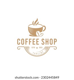 modern vintage coffee shop labels. vector illustration