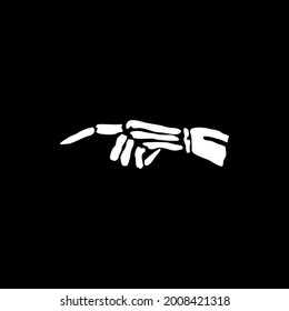 modern vintage design for hand skull concept