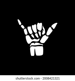 modern vintage design for hand skull concept