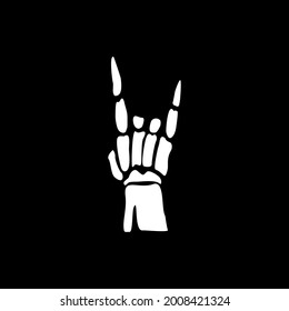 modern vintage design for hand skull concept