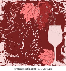 Modern vintage design wine menu card 